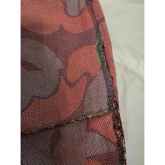 Colorful Tapestry Blanket Rug Pants Fringed Sides and Hem 28" Waist 29" Inseam - Picture 4 of 6